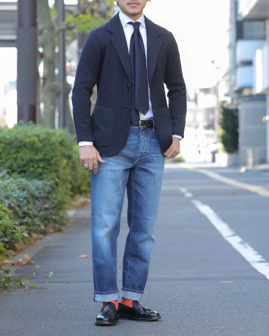 ネイビーウールタイ【Settepieghe/セッテピエゲ】|atto vannucci