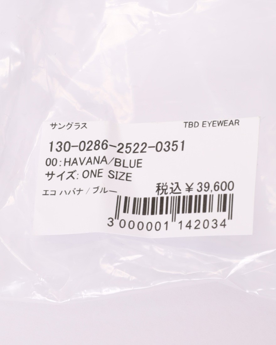 TBD EYEWEARサングラス【CORD/ECO HAVANA×BLUE】21l