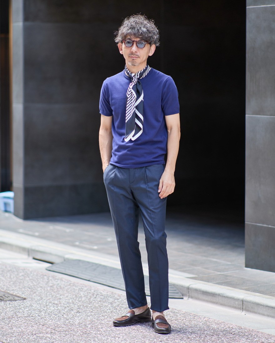 LESCARFシルクスクエア スカーフ【90cm×90cm】ma