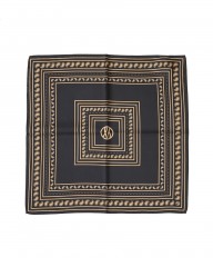 LESCARFバイカラーペイズリー シルクスカーフ【50cm×50cm】mb_04l