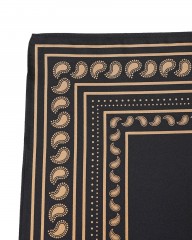 LESCARFバイカラーペイズリー シルクスカーフ【50cm×50cm】mb_05l