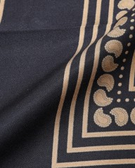 LESCARFバイカラーペイズリー シルクスカーフ【50cm×50cm】mb_08l