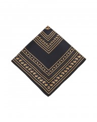 LESCARFバイカラーペイズリー シルクスカーフ【50cm×50cm】mb_c1