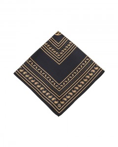 バイカラーペイズリー シルクスカーフ【50cm×50cm】