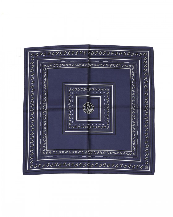 LESCARFペイズリー シルクスカーフ【50cm×50cm】04l