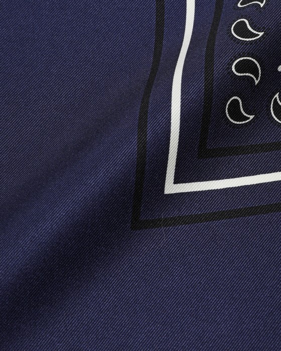 LESCARFペイズリー シルクスカーフ【50cm×50cm】07l