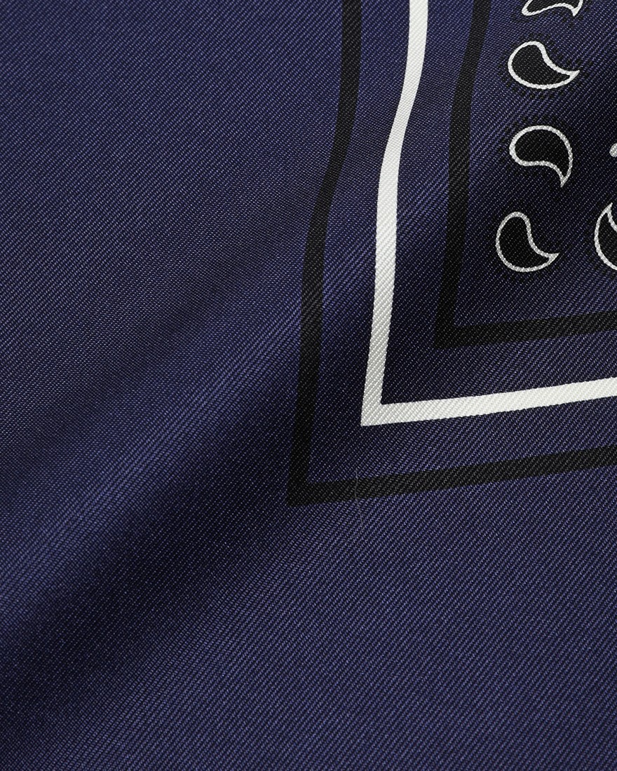 LESCARFペイズリー シルクスカーフ【50cm×50cm】07l