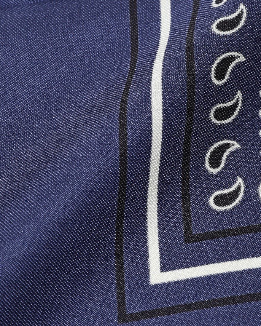 LESCARFペイズリー シルクスカーフ【50cm×50cm】08l