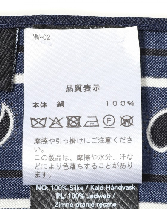 LESCARFペイズリー シルクスカーフ【50cm×50cm】09l