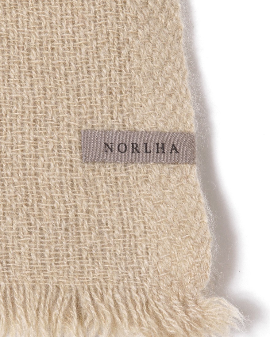 ヤク ベージュプレーン ストール【Normad White Classic 70×190】｜NORLHA（ノラ）｜TOKYOlife