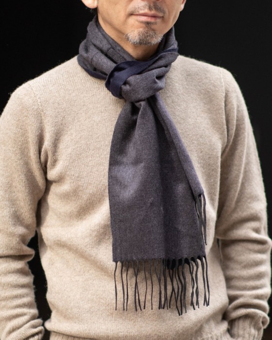 PIACENZAダブルフェイスシルクカシミヤストール09l