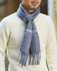 PIACENZAグレンチェック シルクカシミヤ ストールmb_07l