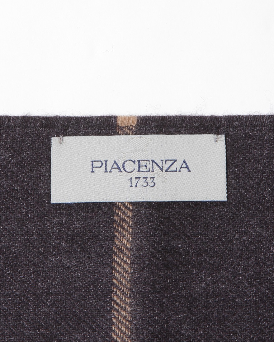 PIACENZAウインドウペーン シルクカシミヤ ストール02l