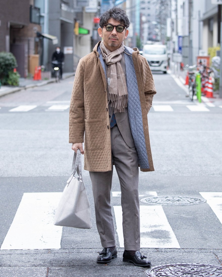 PIACENZAウインドウペーン シルクカシミヤ ストールma