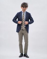 atto vannucciグレー×イエローグリーンレジメンタル タイ【Sette Pieghe/セッテピエゲ】mb_ma