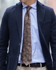 atto vannucciブラウンペイズリー タイ【Sette Pieghe】mb_01l