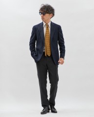 atto vannucciマスタード小花柄 タイ【Sfoderato/スフォデラート】mb_ma