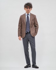 atto vannucciネイビーリーフ柄 タイ【Sfoderato/スフォデラート】mb_ma