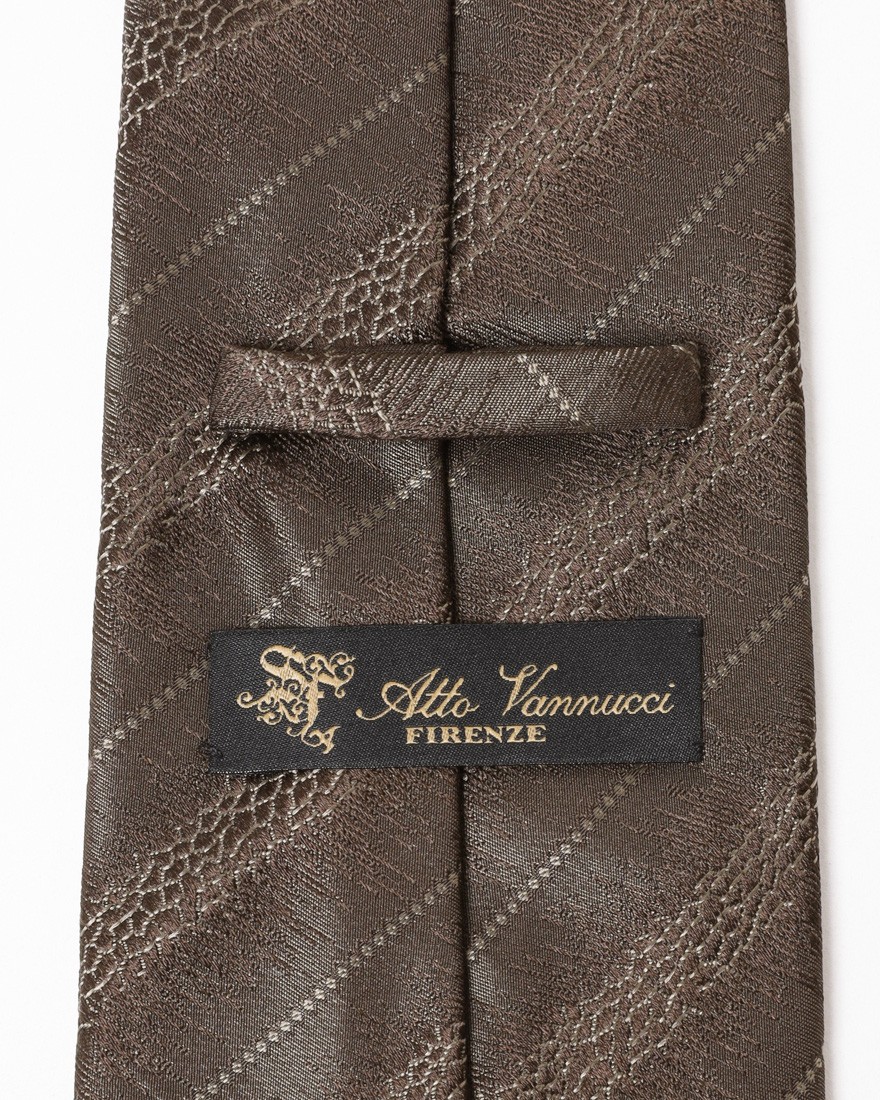 atto vannucciクロコ柄 レジメンタル タイ【Sfoderato/スフォデラート】08l