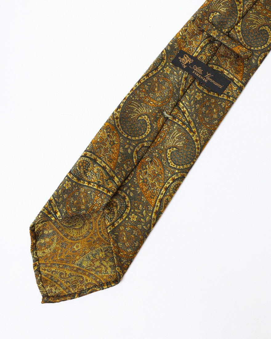 atto vannucciボタニカルペイズリー タイ【Sfoderato/スフォデラート】05l