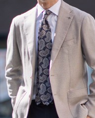 atto vannucciネイビー ペイズリー タイ【Sfoderato】mb_01l