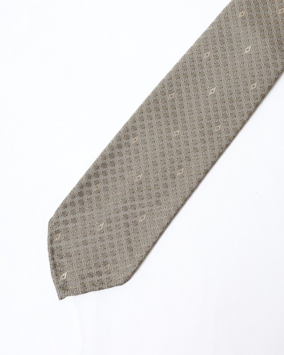 atto vannucciグレージュ ダイヤ小紋 タイ【Sfoderato】04l