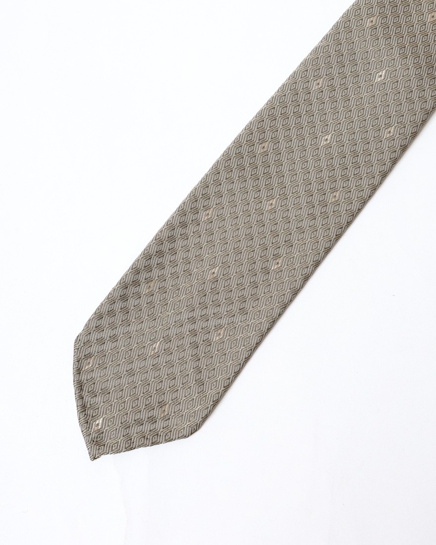 atto vannucciグレージュ ダイヤ小紋 タイ【Sfoderato】04l