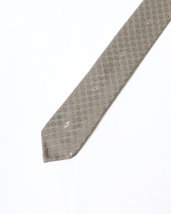 atto vannucciグレージュ ダイヤ小紋 タイ【Sfoderato】06l