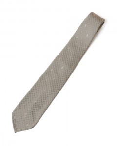 グレージュ ダイヤ小紋 タイ【Sfoderato】