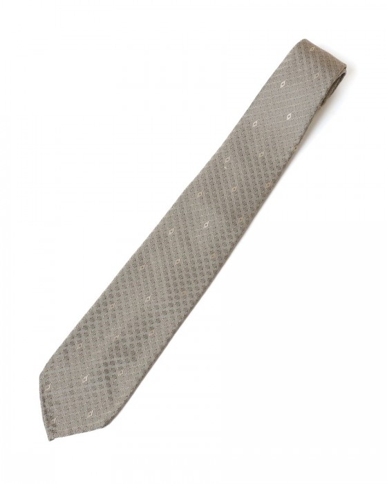 atto vannucciグレージュ ダイヤ小紋 タイ【Sfoderato】ma