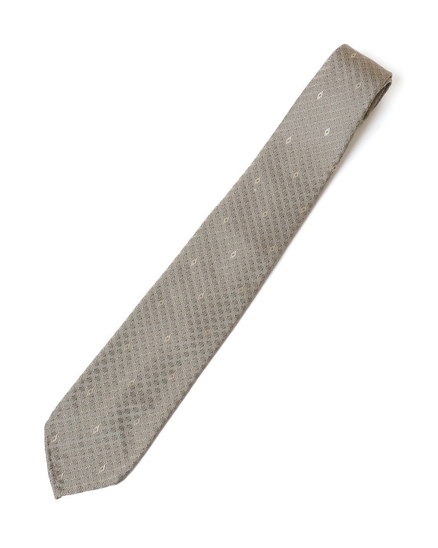 atto vannucciグレージュ ダイヤ小紋 タイ【Sfoderato】ma