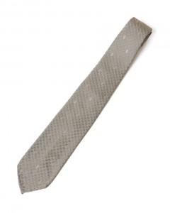 グレージュ ダイヤ小紋 タイ【Sfoderato】