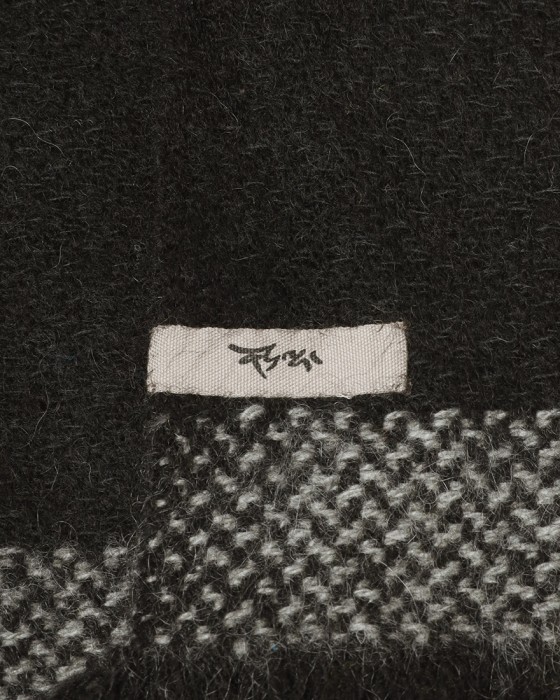 NORLHAヤクウール チェック 大判ストール【Nomad Nets Wide Square】06l