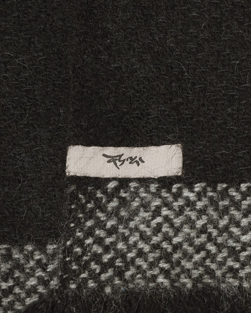 NORLHAヤクウール チェック 大判ストール【Nomad Nets Wide Square】06l