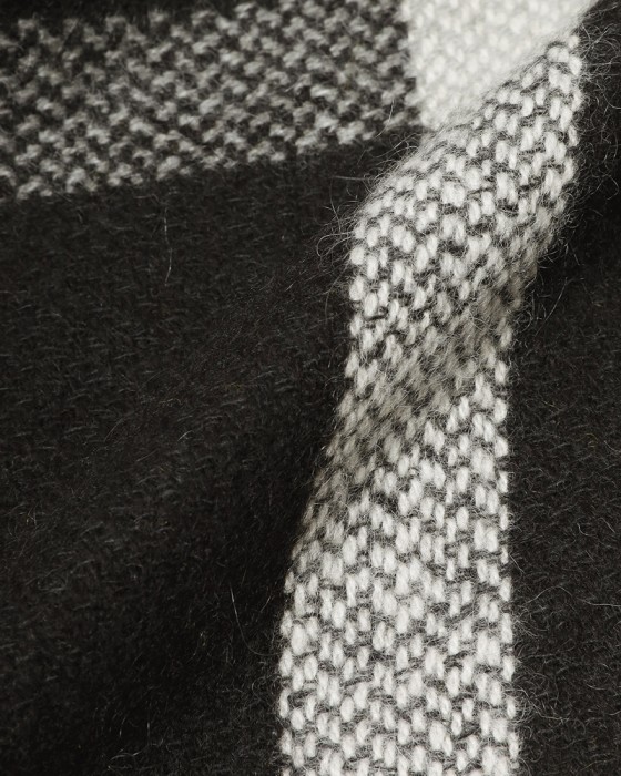 NORLHAヤクウール チェック 大判ストール【Nomad Nets Wide Square】08l