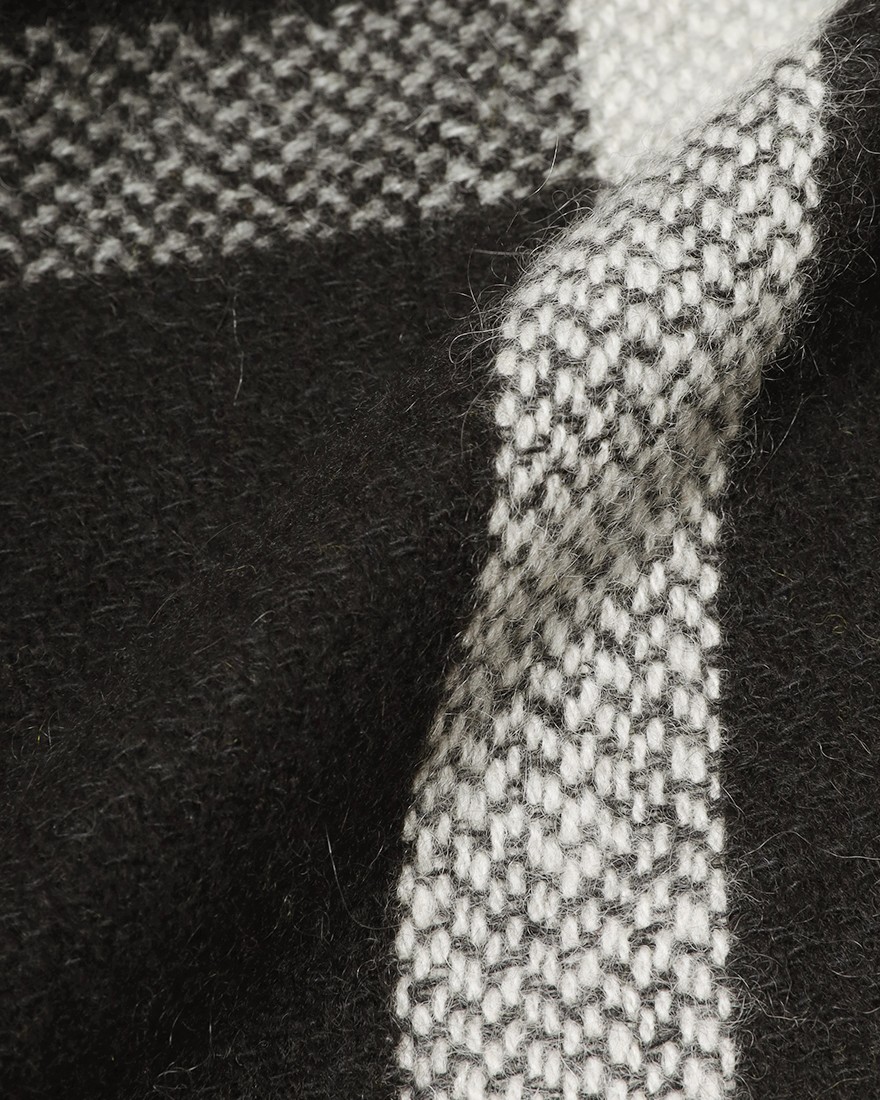 NORLHAヤクウール チェック 大判ストール【Nomad Nets Wide Square】08l