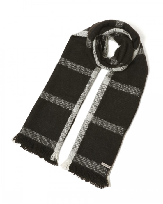 NORLHAヤクウール チェック 大判ストール【Nomad Nets Wide Square】c0