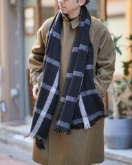 NORLHAヤクウール チェック 大判ストール【Nomad Nets Wide Square】mb_11l