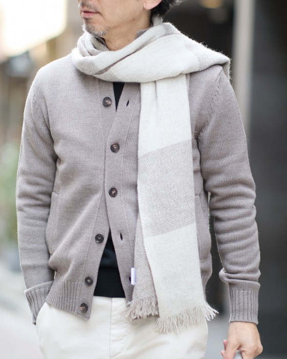 NORLHAヤクウール ブロックチェック 大判ストール【Nomad Nets Big Plaid】01l