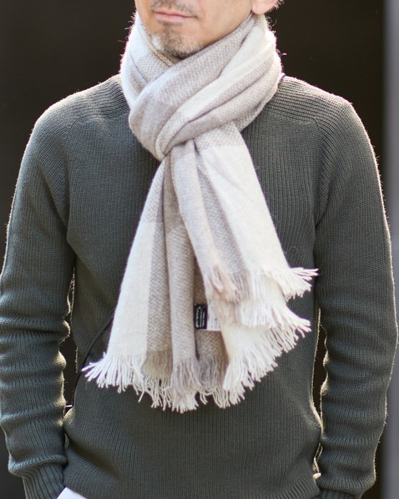 NORLHAヤクウール ブロックチェック 大判ストール【Nomad Nets Big Plaid】02l