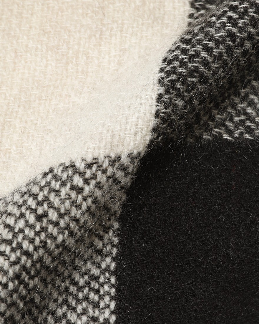 NORLHAヤクウール ブロックチェック 大判ストール【Nomad Nets Big Plaid】07l