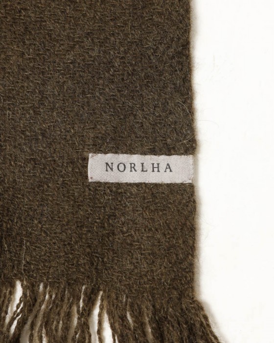 NORLHAヤクウール ソリッド 大判ストール【Nomad Nets/Nomad Grey Nets】18l
