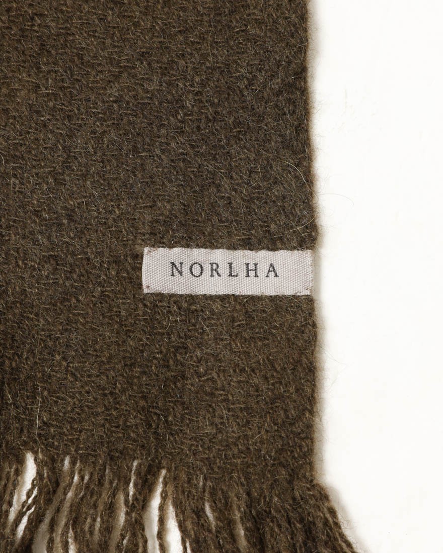 NORLHAヤクウール ソリッド 大判ストール【Nomad Nets/Nomad Grey Nets】18l
