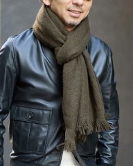 NORLHAヤクウール ソリッド 大判ストール【Nomad Nets/Nomad Grey Nets】mb_03l