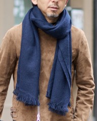 NORLHAヤクウール ソリッド 大判ストール【Nomad Nets/Nomad Grey Nets】mb_22l