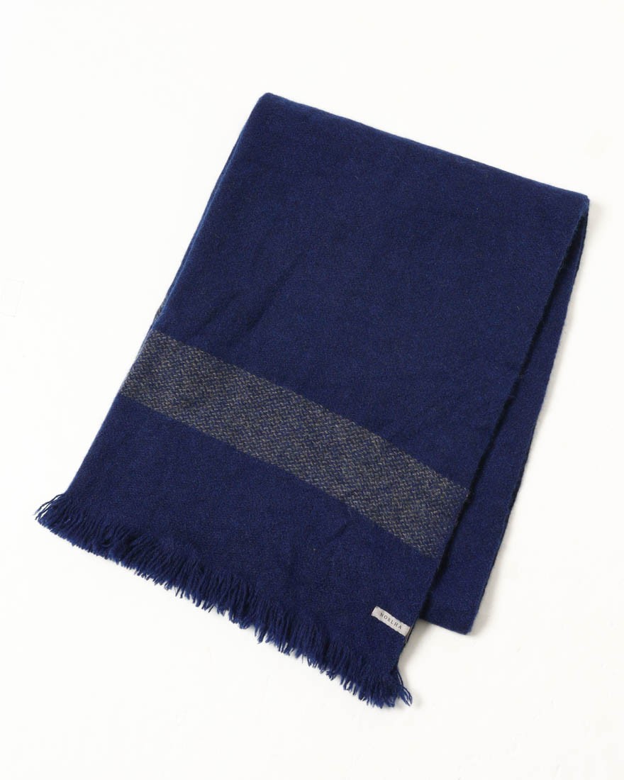 NORLHAヤクウール ライン 大判ストール【Nomad Nets Stripe】04l