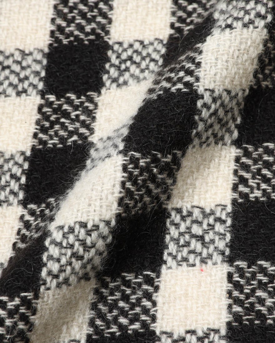 NORLHAヤクウール スモールチェック 大判ストール【Nomad Nets Small Square】08l