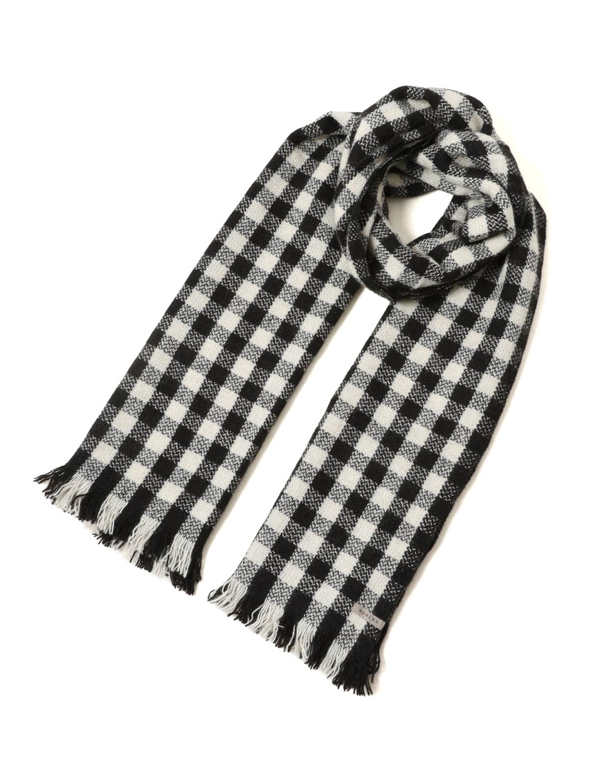 NORLHAヤクウール スモールチェック 大判ストール【Nomad Nets Small Square】c0