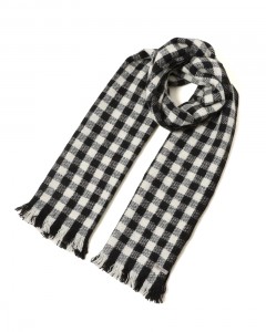 ヤクウール スモールチェック 大判ストール【Nomad Nets Small Square】