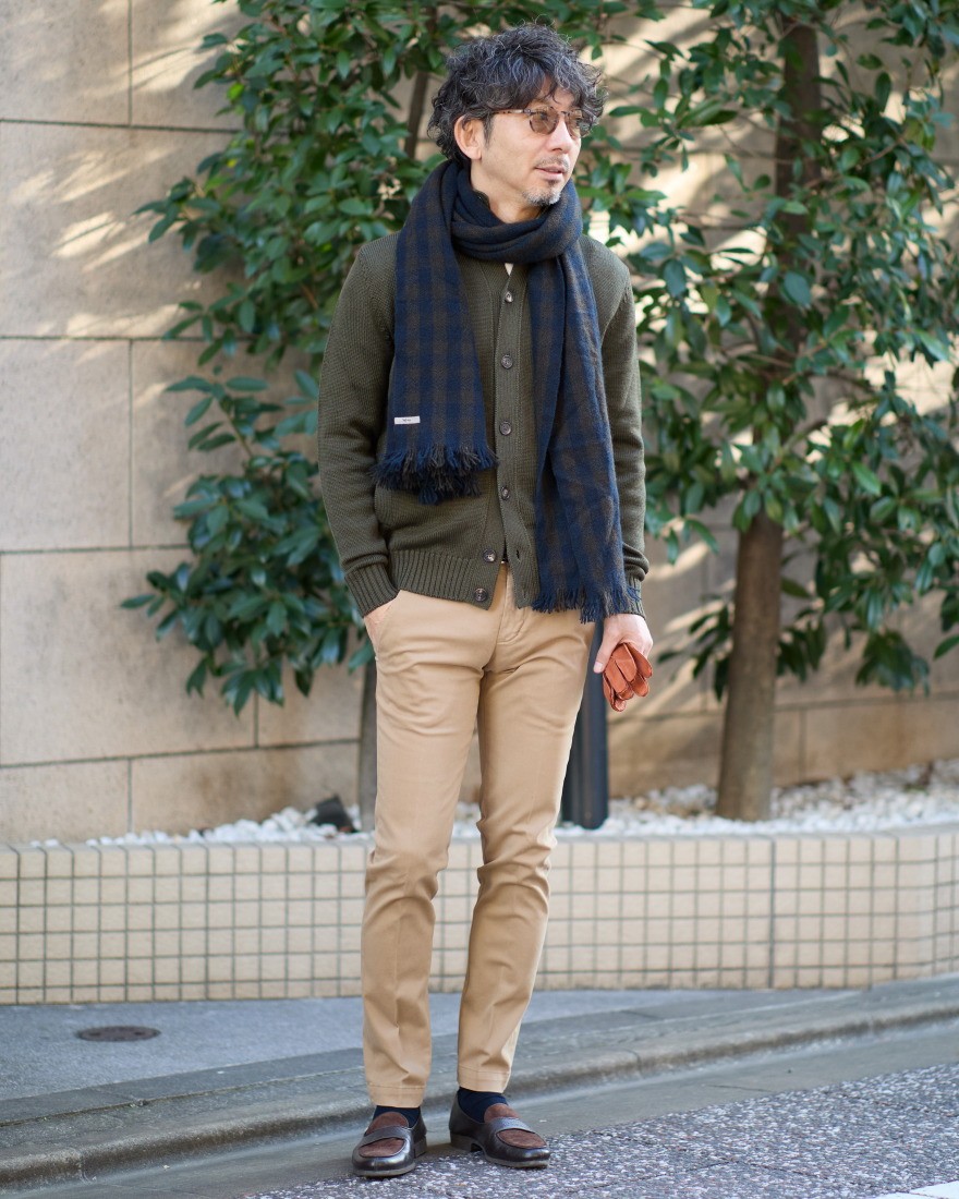 NORLHAヤクウール スモールチェック 大判ストール【Nomad Nets Small Square】ma